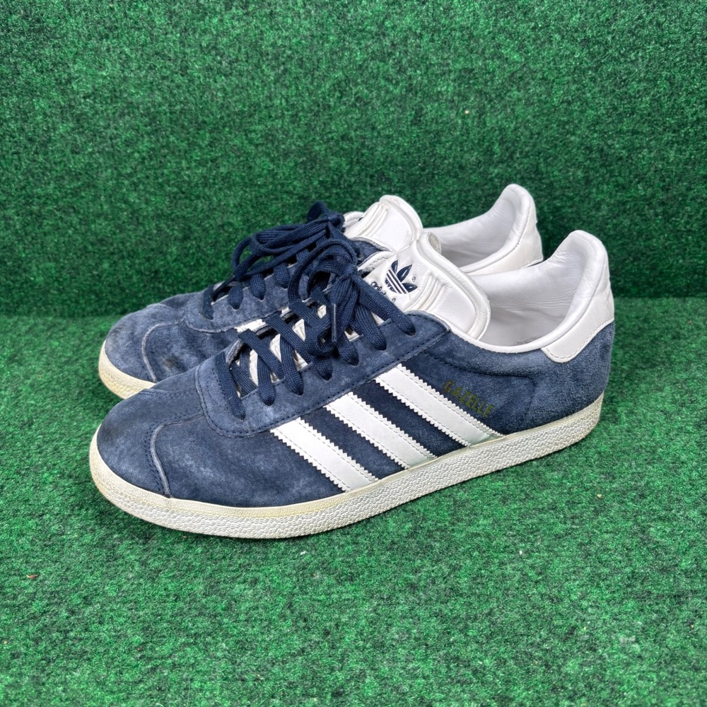 Adidas Gazelle Navy Blue White Suede Low Top Sneakers BB5478 Mens 7.5